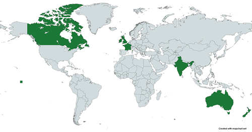 जी.एस.टी. पद्धत वापरणारे देश.